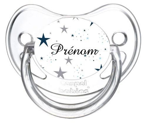 Sucette personnalisée etoile et prénom Sucette personnalisée etoile et prénom