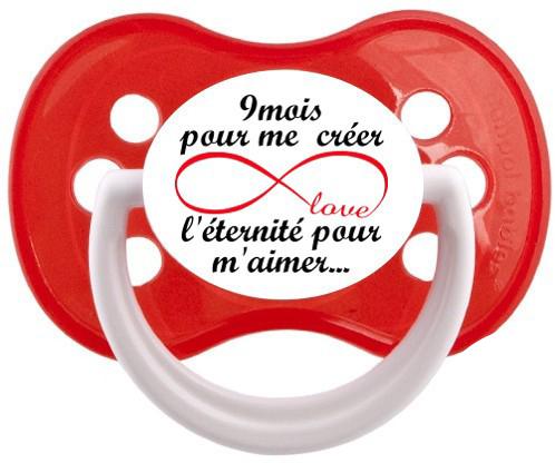 Sucette personnalisée 9 mois pour te créer Sucette personnalisée 9 mois pour te créer