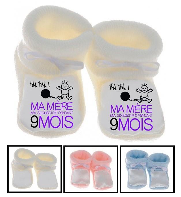 Chaussons bébé Ma mère m'a sequestré 9 mois Chaussons bébé Ma mère m'a sequestré 9 mois