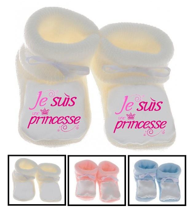 Chaussons bébé Je suis une princesse Chaussons bébé Je suis une princesse