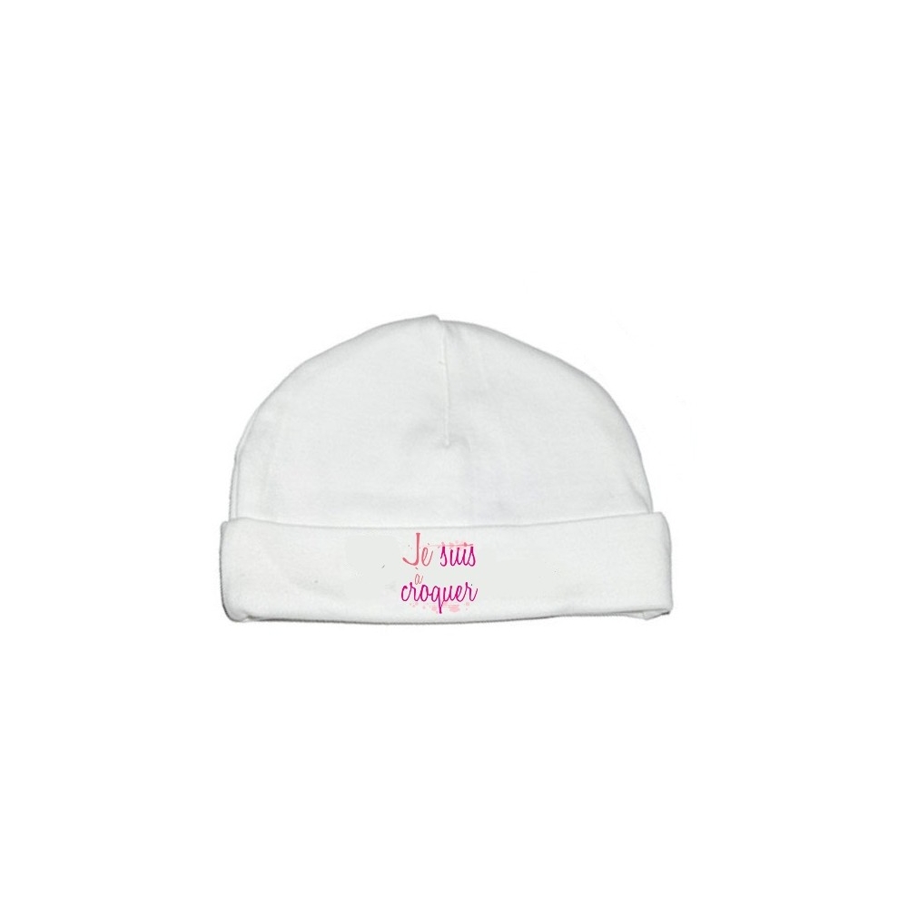 Bonnet bébé Je suis à croquer Bonnet bébé Je suis à croquer