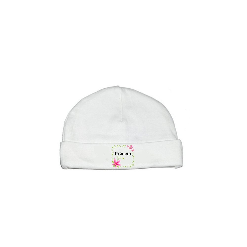 Bonnet personnalisé papillon prénom Bonnet personnalisé papillon prénom