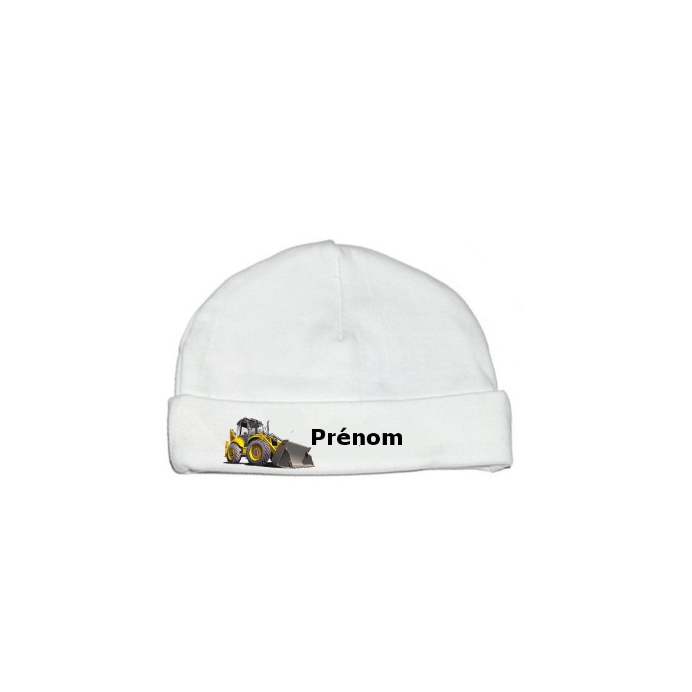 Bonnet personnalisé pelleteuse prénom Bonnet personnalisé pelleteuse prénom
