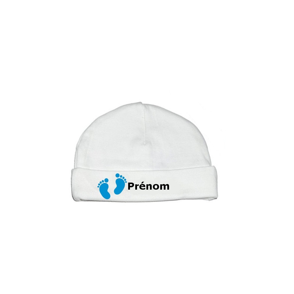 Bonnet personnalisé pied prénom garcon Bonnet personnalisé pied prénom garcon