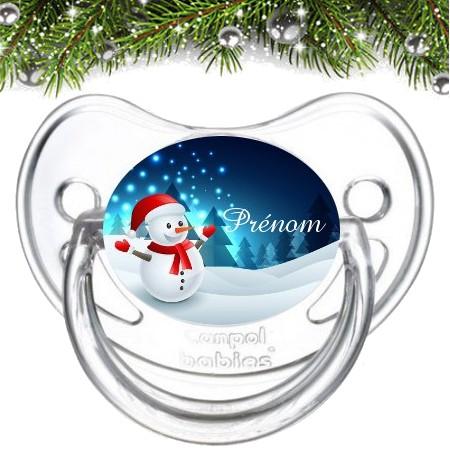 Sucette bébé personnalisée noël et prénom Sucette bébé personnalisée noël et prénom
